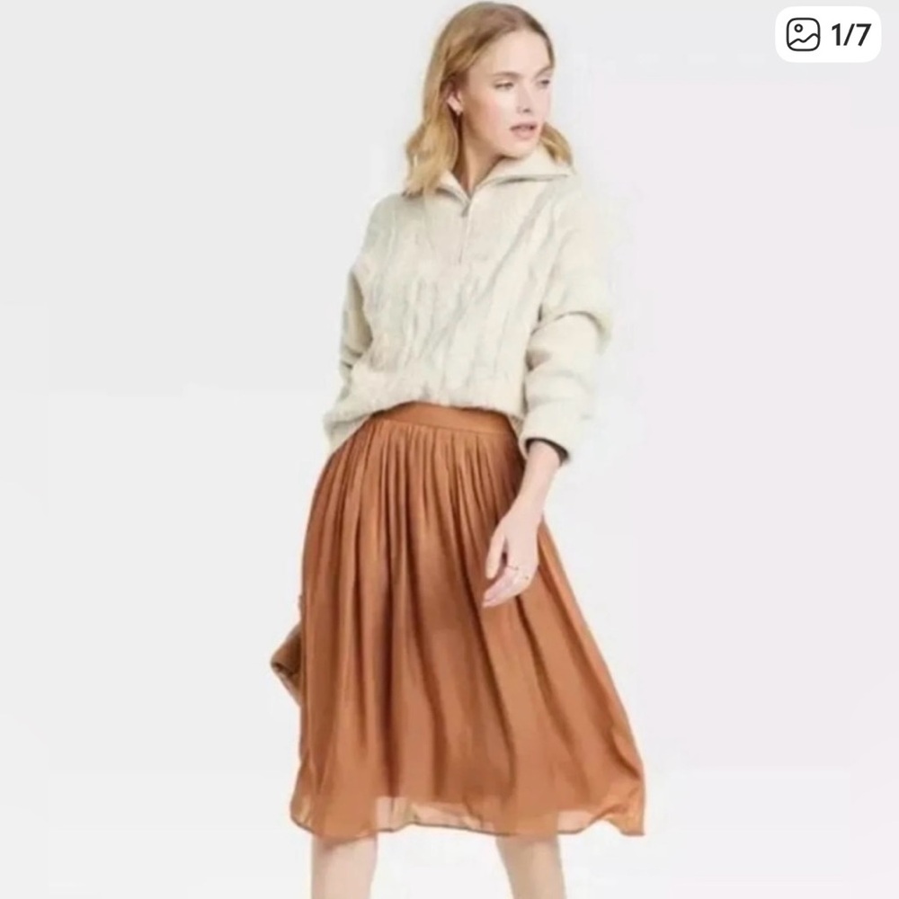 a new day A-Line Skirt in Rich Brown
